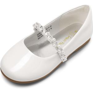 DREAM PAIRS Girls Mary Jane Dress Shoes Ballerina Flats for Wedding, Party (Toddler/Little Kid/Big Kid) (7 Toddler, White/Pat-t) DREAM PAIRS Girls Mary Jane Dress Shoes Ballerina Flats for Wedding, Party (Toddler/Little Kid/Big Kid) (7 Toddler, White/Pat-t)