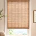 UNISHADES Cordless Bamboo Roller Shades, 27 3/4" W × 70" H - Squirrel