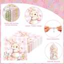 2 x 40 Pcs Easter Napkins Paper with Pink Buffalo Plaid Cute Bunny and Easter Eggs, Disposable Spring Party Paper Dinner Cocktail Square Napkin Set for Easters Party Decor Supplies Table Decorations Favor