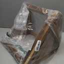 Boulphia Shower Foot Rest 14in, Acacia Wood Shower Stool for Shaving Legs, Waterproof Corner Shower Stool with Storage Shelf for Inside Small Shower Spaces, Wood Color