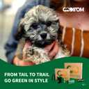 Certified 100% Home Compostable Poop Bags for Dogs, 120 Count Guaranteed Leak Proof and 18 Microns Extra Thick Waste Bag, 8 Rolls of Plant Based Doggie Poop Bag, No Scented with ASTM D6400 & EN13432 (Dark Green)