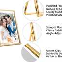 Gold 10x12 Floating Frame 2-Pack for Photo Sizes(7x9''8x10'',8.5x11''),Adjustable Tabletop/Shelf Floating Picture Frame 8x10'',Classy Gift Choice for Wedding,Christmas,Home or Office Decor