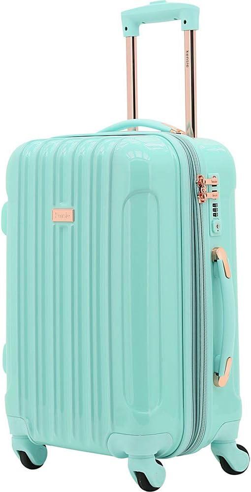 kensie 20" "Alma" Carry-On TSA-Lock Spinner Luggage, Opal (20-Inch (Single))
