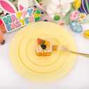 FLOWERCAT 60PCS Yellow Plates - Heavy Duty Yellow Plastic Plates Disposable 10.25inch & 7.5inch for Birthday Party/Wedding/Spring - Serve for 30 guests