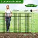 FOREHOGAR Metal Garden Fence 40in (H) x 23.3ft (L), 10 Panels + 11 Stakes Dog Fences Border Fence Animal Barrier, No Dig Garden Fencing for Yard Flower Bed Lawn Patio Outdoor, PIN402810 Black