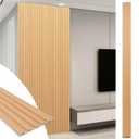 Art3d WPC Slat Wall Panels, 8-Pack 108 x 6 Inch 3D Wall Accents for Interior Wall Decor, Living Room, Bedroom, Boxwood