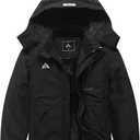 Kid's Ski Jacket Waterproof Winter Coat Boy's and Girl's Fleece Snowboarding Jackets with Detachable Hood, Size: 7-8