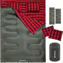 KingCamp Double Sleeping Bag for Adults, Queen Size 2 Person Sleeping Bag