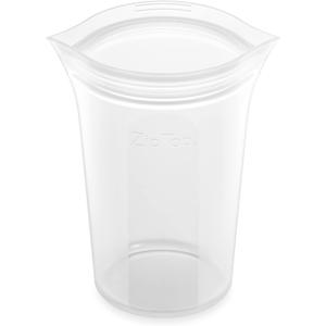 Zip Top Reusable Food Storage Bags | Medium Cup [Frost] | Silicone Meal Prep Container | Microwave, Dishwasher and Freezer Safe | Made in the USA