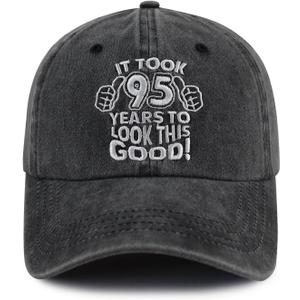 95th 85th 75th 65th 55th 45th 35th 25th Birthday Gifts for Men Women, Vintage 1929 1939 1949 1959 1969 1979 1989 1999 Hat (One Size)