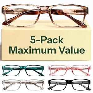 Gaoye 1.5 Professional Reading Glasses for All Day - Computer Readers with Blue Light Protection - Value Pack
