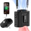Socool 14500mAh Portable Waist Fan Clip on Belt 360 Rotation Wearable Rechargeable Personal Shirt Fan, 67H Cooling 5-Speed Battery Operated Fans with Light, Neck Fan Hanging for Outdoor Camping Travel