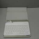 kenke for iPad 11/10th Gen Case with Keyboard 11/10.9 inch 2025 A16/2022, Detachable Wireless Bluetooth Keyboard Case Thin & Light with Built-in Left Side Pencil Holder, White Square Keycaps (Gray)