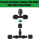 1/2 inch Irrigation Fittings Tee Connectors For (1/2" ID x0.6-0.63" OD) 16mm Drip Tubing Barbed Connectors-10 Pcs/pack