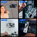 2 x 2-in-1 Clip & Vacuum Magnetic Suction Phone Holder,Upgraded 360 Adjustable Suction Cup Car Phone Mount,Hands-Free Cell Phone Holder for Car/Gym/Smooth Surface,Compatible with iPhone & Android Phones