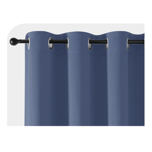 Stone Blue Blackout Curtains for Living Room, Room Darkening Thermal Insulated Solid Drapes for Bedroom Cabin Sliding Glass Door, 82×42 in