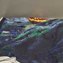 SJOLOON Halloween Backdrop for Photography Horror Background Scary Pumpkin Moon Backdrop for Party Decoration Supplies Studio Props 11897 (8x6FT)