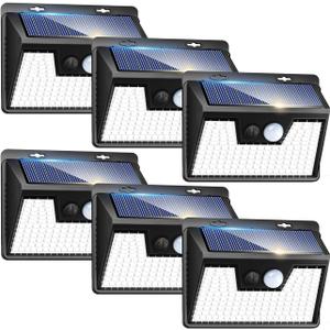 Peasur Solar Lights Outdoor Motion Sensor, 6 Pack 140 LED Solar Powered Fence Light Waterproof, 3 Modes Security Wall Lighting for Outside Yard Deck Garden (Black Frame) Peasur Solar Lights Outdoor Motion Sensor, 6 Pack 140 LED Solar Powered Fence Light Waterproof, 3 Modes Security Wall Lighting for Outside Yard Deck Garden (Black Frame)