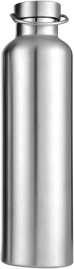 Stainless Steel Vacuum Insulated Water Bottle 34/25/20/17/12oz 18/8 for Hot and Cold Drinks, Double Walled, Leak Proof (Silver(34oz)) Stainless Steel Vacuum Insulated Water Bottle 34/25/20/17/12oz 18/8 for Hot and Cold Drinks, Double Walled, Leak Proof (Silver(34oz))