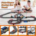 Slot Car Race Track 1:43 Scale For Kids LED Tracks Electric Powered Dual Racing 4 Cars with Headlights Toy Big Track Sets Gift for Boys Children 6+ Years Old