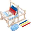 LAVIEVERT Wooden Multi-Craft Weaving Loom DIY Hand-Knitting Weaving Machine Intellectual Toys for Kids, 38 32 27cm