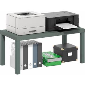 Furinno CLASSIC Coffee Table, Modern Rectangle Printer Stand, Sage Green