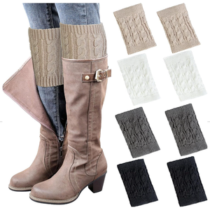 Loritta Womens Boot Socks Winter Warm Crochet Knitted Boot Cuffs Topper Socks Short Leg Warmers Gifts