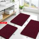 Smiry Bathroom Rugs Mat 36x24, Extra Soft Absorbent Chenille Bath Rugs, Non Slip Rubber Backing Machine Washable Quick Dry Bath Mats for Bathroom Floor, Tub, Shower, Home Decor Accessories, Burgundy