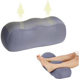 Leg Pillows for Sleeping, Knee Support Pillow Bolster Pillow for Legs Foot Elevation Swelling Relief Pain Pillow, Leg Pillow for Lower Back Pain (Dark Gray)