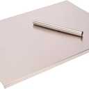 304 Stainless Steel Chopping Board with Lip, 31.5x 22.8 Large Steel Cutting Board with Rolling Pin, Metal Noodle Board Pastry Board Kneading Dough Board for Kitchen Restaurant