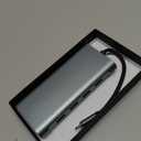 11-in-1 USB C Hub Multiport Adapter, USB C Docking Station with 4K HDMI, VGA 1080P, 100W PD, Ethernet, SD/TF, Audio, USB 3.0 Port, Laptop Dock for MacBook Pro/Air, iPad, Windows (Grey)