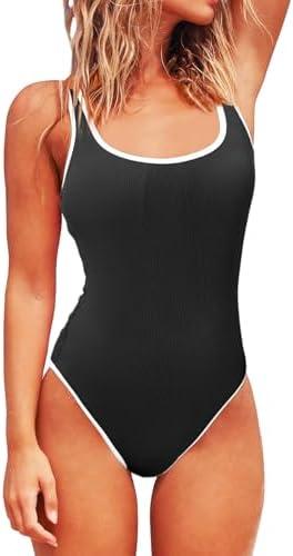 oten Womens One Piece Tummy Control Swimsuits Ribbed Adjustable Strap Color Block Bathing Suits Swimwear, Small oten Womens One Piece Tummy Control Swimsuits Ribbed Adjustable Strap Color Block Bathing Suits Swimwear, Small