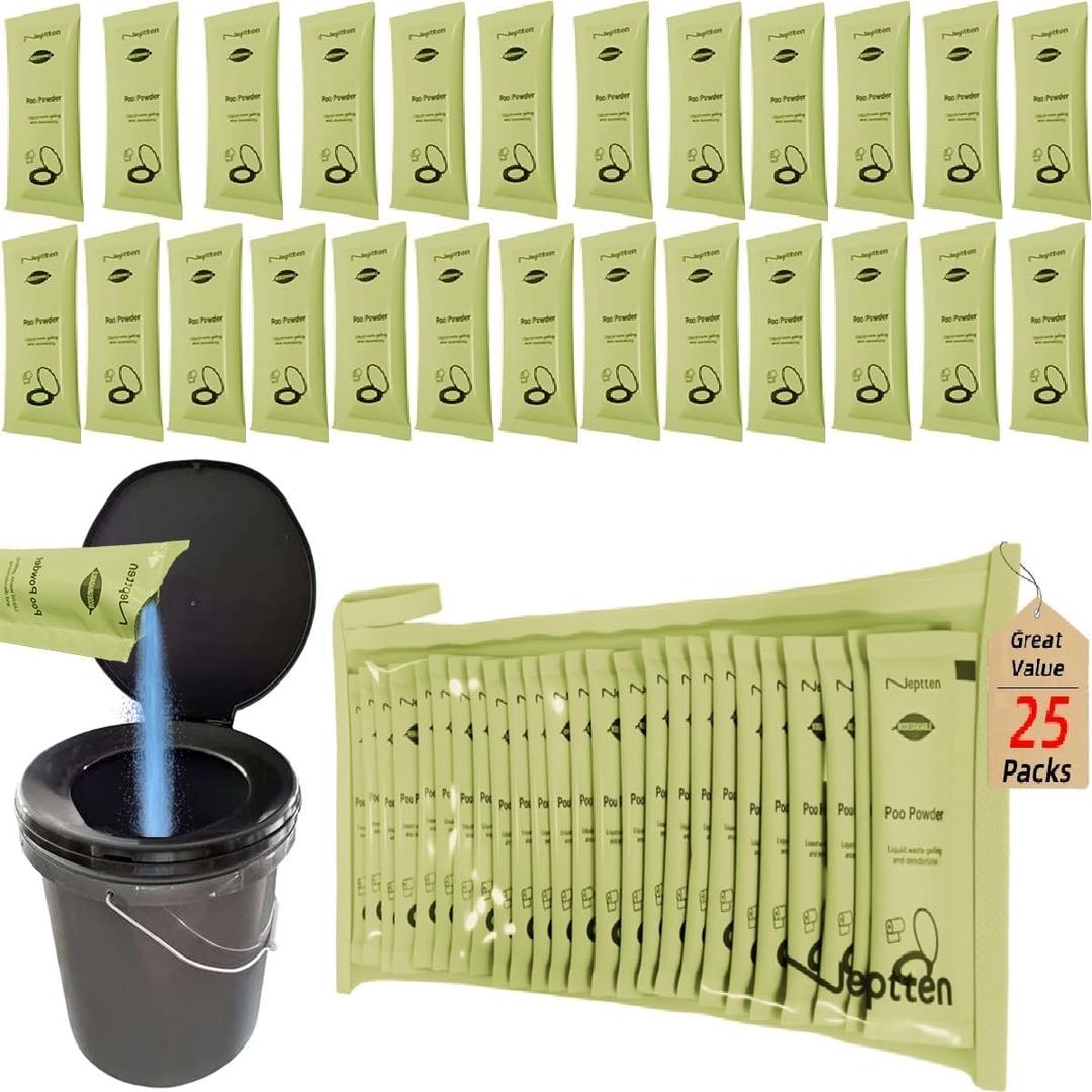 Portable Toilet Powder. Outdoor Toilet. Neutralize Odor/Fast-Acting Gel. Safe & Easy to use. Emergency Toilet Chemicals. Porta Potty Chemicals Degradable. Go with Porta Potty for Camping (1 Pack Blue)