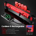 Work Light, 3000LM Ultra Bright LED Magnetic Light Bar, 5200mAh Cordless Rechargeable Work Lights with Hooks, Portable Under Hood Lights Machanic Tools for Car Repairing, Inspection, Garage, Emergency