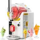 2 IN1 Soft Ice Cream Maker Slushie Machine for Home - 88oz Slushy Machine Maker No Ice Needed Self Cleaning, Frozen Drink Machine for Slushie, Margarita, Frapps, Milkshake