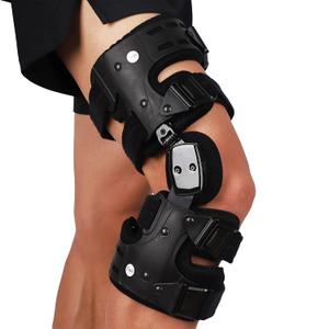 OA Unloader Knee Brace, Osteoarthritis of the bone on bone Knee Support, Rheumatoid Arthritis, Knee Joint Pain and Degeneration (Black, Right)