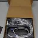 KENES Brushed Nickel Widespread Bathroom Faucet 2 Handle Bathroom Sink Faucet 3 Hole, 8-Inch 3 Pieces Vanity Faucet with Pop Up Drain & Supply Lines, KE-9050-P