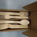 Devot 100% Natural Bamboo Disposable Cutlery Set - 120 Mix (60 Forks, 60 Spoons) 6.7", Eco Friendly Utensils, Biodegradable, Compostable, Splinter Free and Perfect For Weddings, Camping, Party