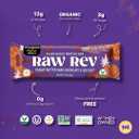 Raw Rev Vegan Protein Bars- Peanut Butter Dark Chocolate & Sea Salt, 12 bars, Non-GMO, Plastic-Neutral, Nothing Artificial, Glo Formula, Gluten-Free, Keto-Friendly, Paleo, Kosher, No Sugar Alcohols, No Stevia (EXP 11/04/26)