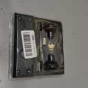 Matte Black Vintage Mortise Lock Set with Round Door Knobs
