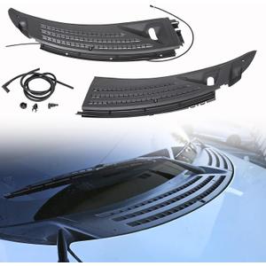 Windshield Wiper Cowl Cover Panel w/Seals Compatible with Ford F150 2009-2014 Left & Right Front Windshield Cowl Panel Grille Insert Replace# BL3Z-15022A69-A BL3Z-15022A68-A
