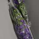Admired By Nature 2pcs of 15 Stem Artificial Flowers Wisteria Hanging Plants Flowers for Outdoor, Fake Hanging Plant Baskets for Home Decor Wedding Garden Cemetery Flowers for Grave, Purple