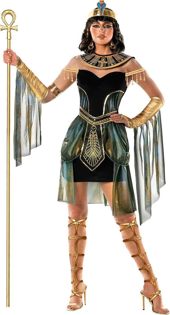 Morph Egyptian Costume Women, Cleopatra Costume Adult, Cleopatra Halloween Costumes, Halloween Costumes For Women Adult (Small)