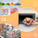 6 Pack Snack Containers, 4 Compartment Snack Box Containers Bento Box, Reusable Meal Prep Lunch Containers for Adults Kids Toddler, Divided Food Containers for Travel Work School
