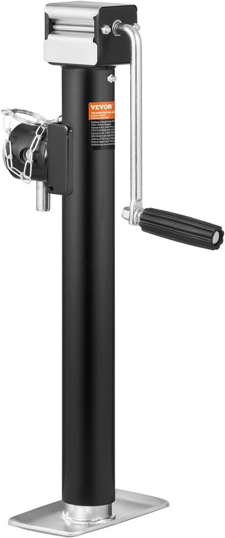 VEVOR 5000 lbs Weld-On Pipe-Mount Swivel Trailer Jack, 14'' Lift for RV Trailer, Horse Utility Yacht (TJP-5002S-B)
