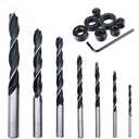 16Pcs Brad Point Wood Drill Bit 3/4/5/6/8/10/12mm Wood Working Drill with 3-12MM Center Point and Stopper Perfect for Woodworking Carpentry Drilling