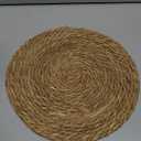 GENMOUS Woven Placemats Set of 12, 12" Round Placemats Natural Water Hyacinth Boho Placemats,Farmhouse Rattan Chargers for Dinner Plates, Rustic Braided Wicker Table Mats for Thanksgiving,Home,Wedding