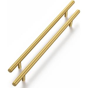 Haliwu 10 Pack Cabinet Handles Brass Gold Cabinet Pulls 8-4/5 Inch Hole Center Drawer Pulls Modern Bar Dresser Handles for Bathroom Kitchen Bedroom