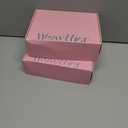 2 x Travel Jewelry Organizer Case with Zipper and Mirrored Charm, Small Portable Jewelry Storage Bag for Rings, Necklaces, Earrings, Travel Pouch, Gift for Teen, Holographic Pink