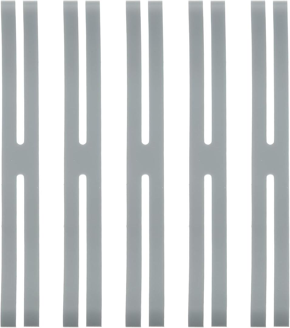 PATIKIL 9 Inch H Band Silicone Rubber Bands, 5 Pcs Strong Elastic Silicone Bands Rubber Wrapping Bands for Books Cameras Art Cooking Wrapping Exercise Bag Wraps, Grey